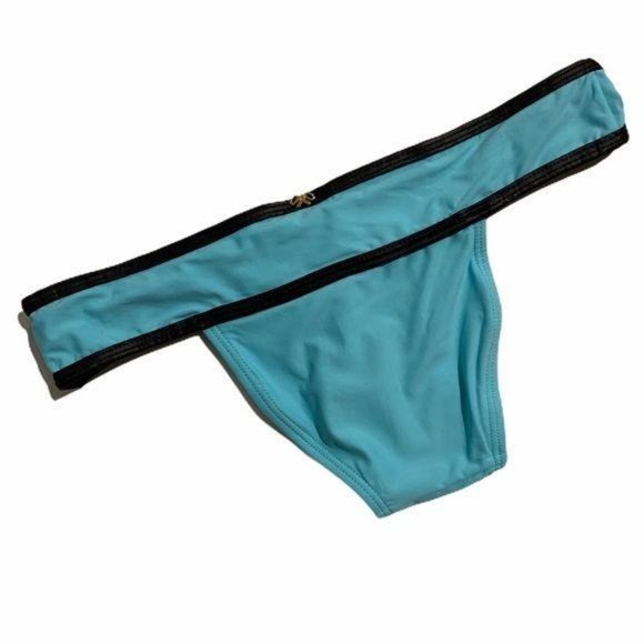 NWT PilyQ Barcelona Dreamy Blue Bikini Bottom Swimsuit Bathing Suit Small - Picture 2 of 10